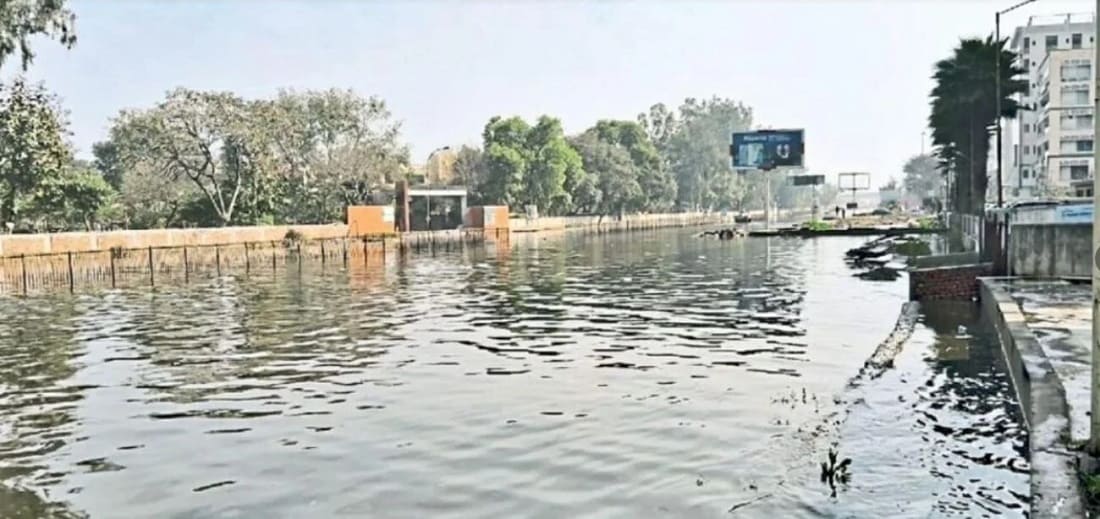bhiwadi water logging issue